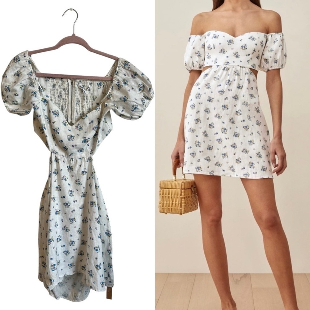 NWT Reformation Emilia linen dress